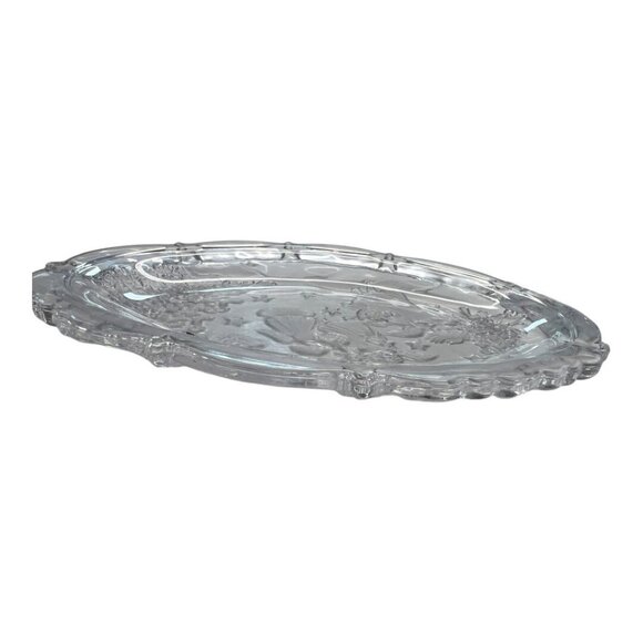Mikasa Holiday Lights Sweet Dish 9" Crystal Glass Serving Plate~Christmas L2 08 - Picture 6 of 10